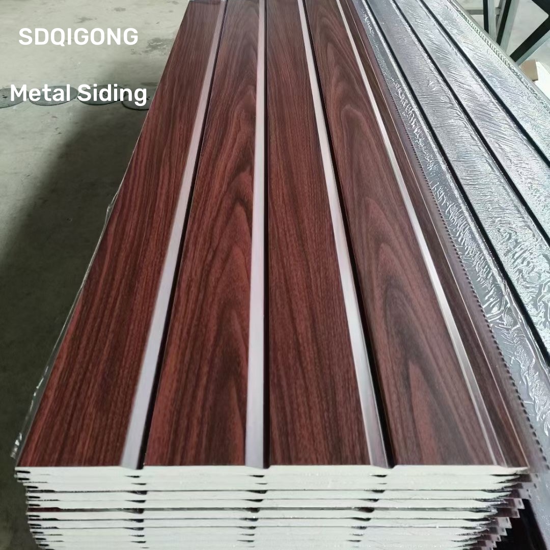 Steel EPS Core Structural Insulated Wall Panels Polyurethane Exterior Wall Insulation Sandwich Panel Siding Metal Exterior Wall