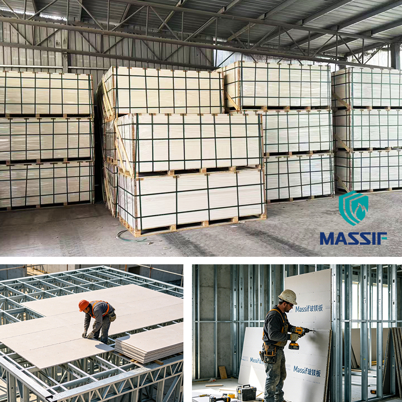 MGO Magnesium Oxide Board Class a Fire-Rated Partition System with Modern Design for Interior Use