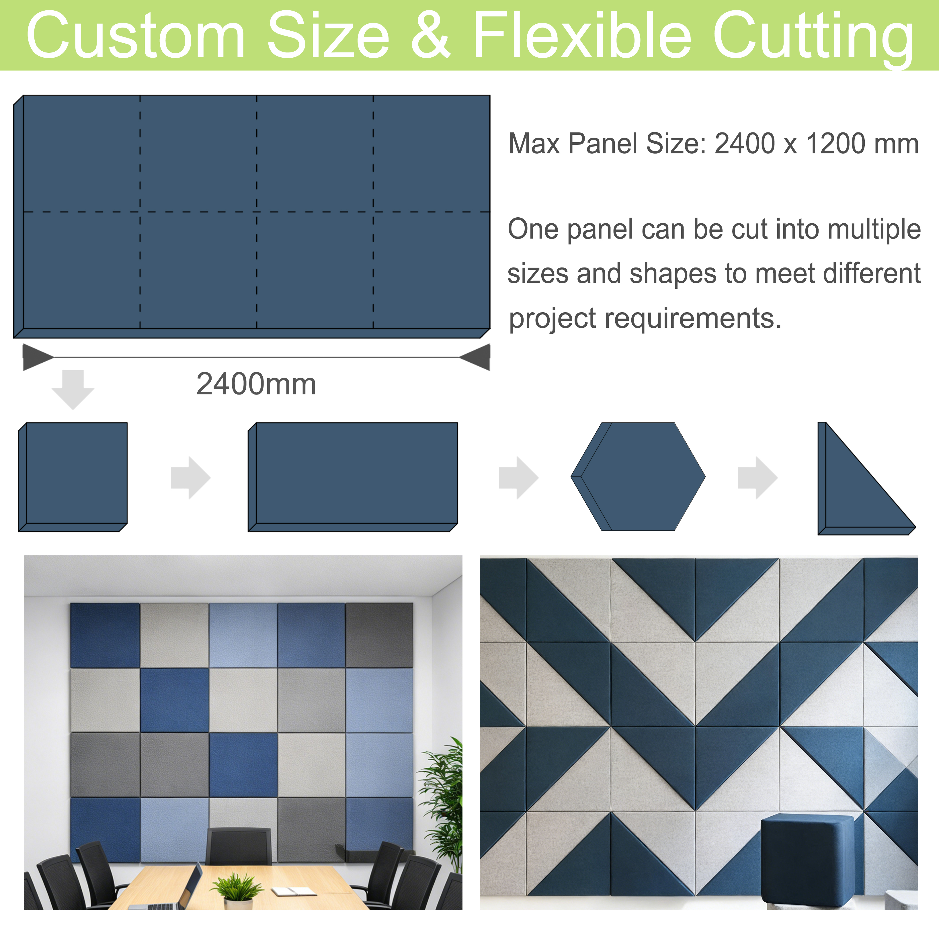 Qinsound Fiberglass Acoustic Panels Factory Acoustic Sound-absorbing Fabric Panel Non Flammable Panels Cinema