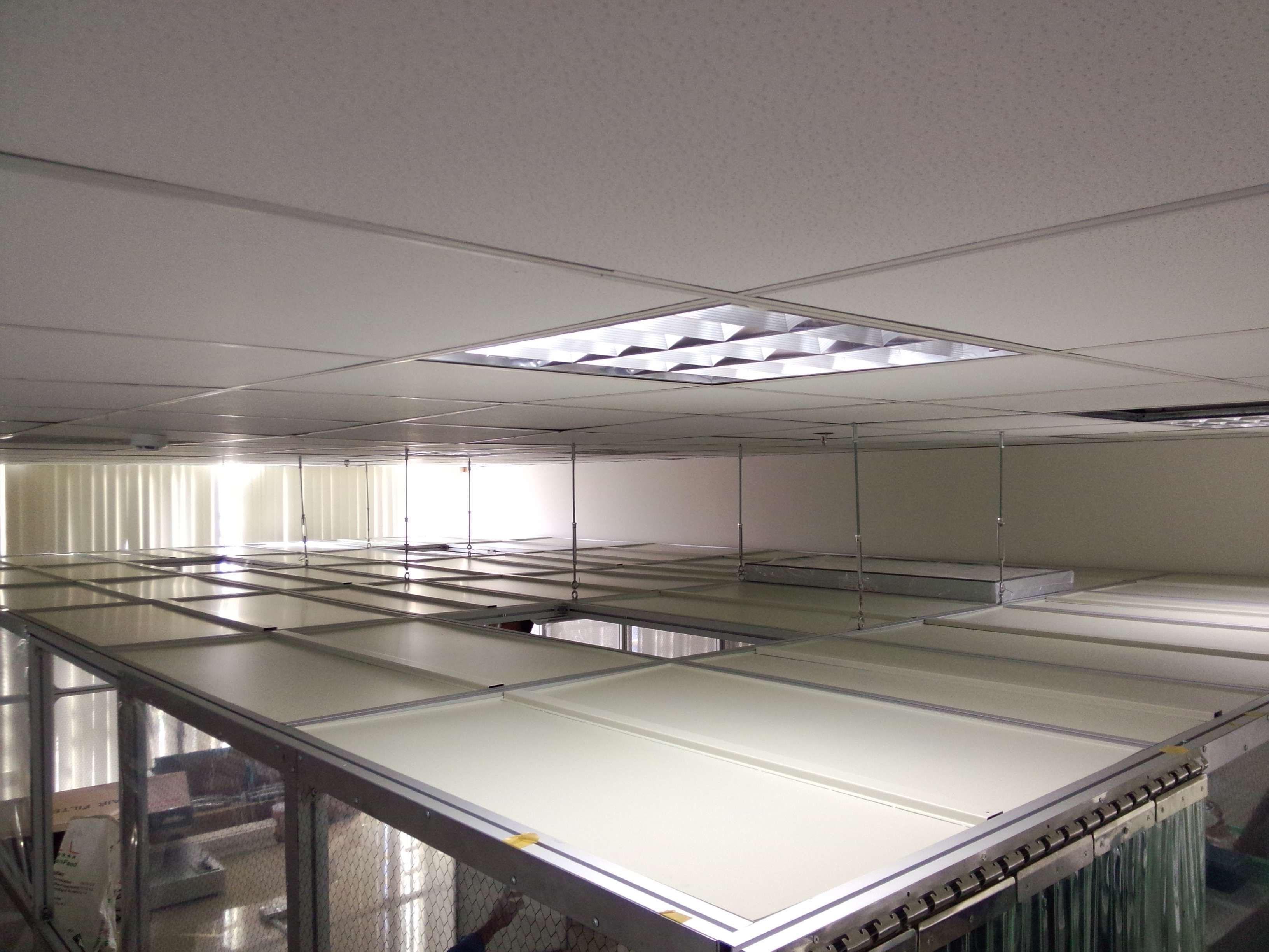 Powder coated steel panel ceiling