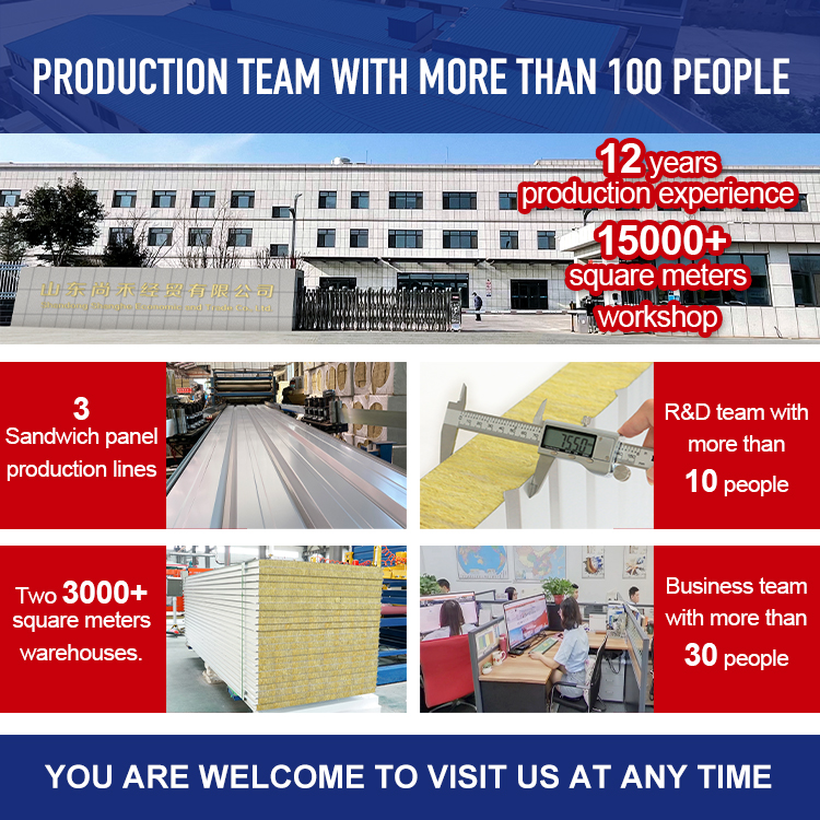Customizable Rock Wool Insulated Roofing Sandwich Panels For Basement Hotel Applications
