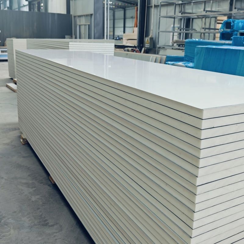Exterior Structural Roof Metal Sheet Polyurethane Foam Color Steel Sandwich Panel for Air Duct Insulation Cold Room Applications