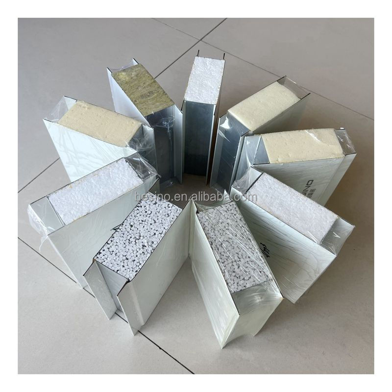 Modern Fireproof Galvanized Steel EPS Sandwich Panel with Polyurethane Foam Core Light Weight Eco-Friendly Insulated Wall Panel