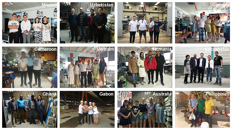 Customers visiting the factory