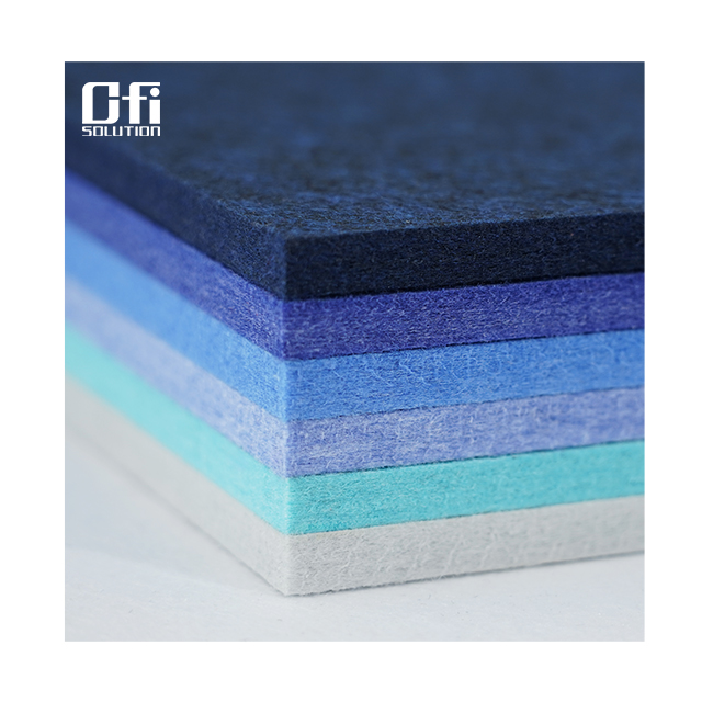 24mm Polyester Fiber Acoustic Panels High NRC Soundproof PET Wall Panels Dense Thick Modern Polyester Acoustic Ceiling Panels