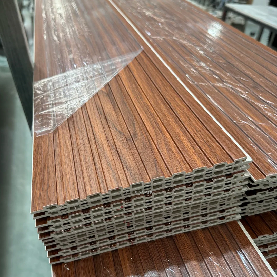 Brand-new Modern WPC Fluted Wall Panel Wood Plastic Composite Mildew Resistant Fireproof Waterproof Exterior Wall Cladding
