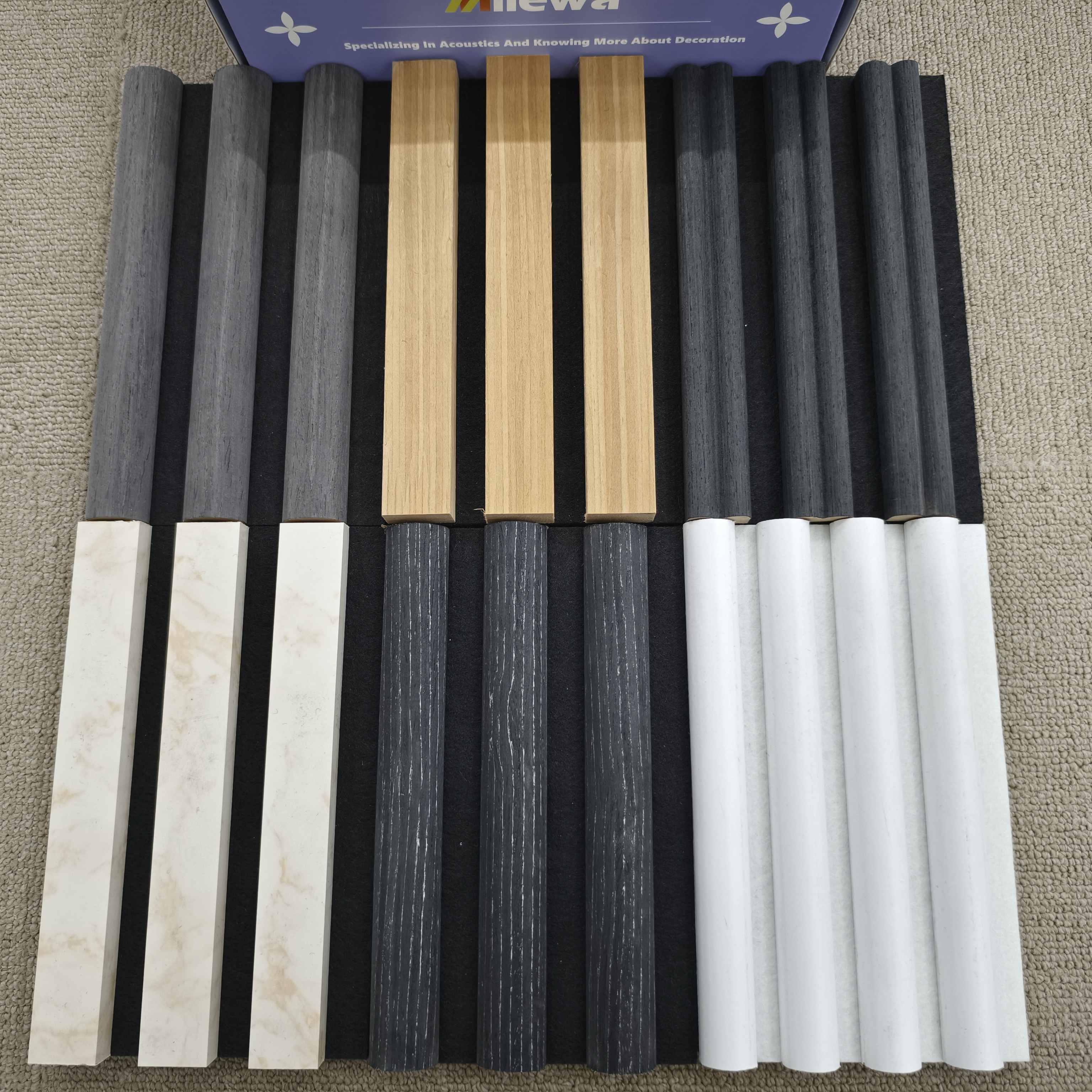Soundproof Akupanel Interior 3D Modern Acoustic Panels with 100% Polyester Fiber NRC 80% Sound Insulation for Home Walls