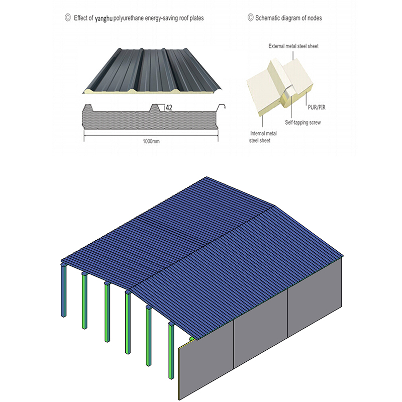 Z Lock Egypt Color Steel Metal Sandiwich Panel Board Insulated XPS EPS PU Rock Wool Glass Wool Wall Roof Sandwich Panel
