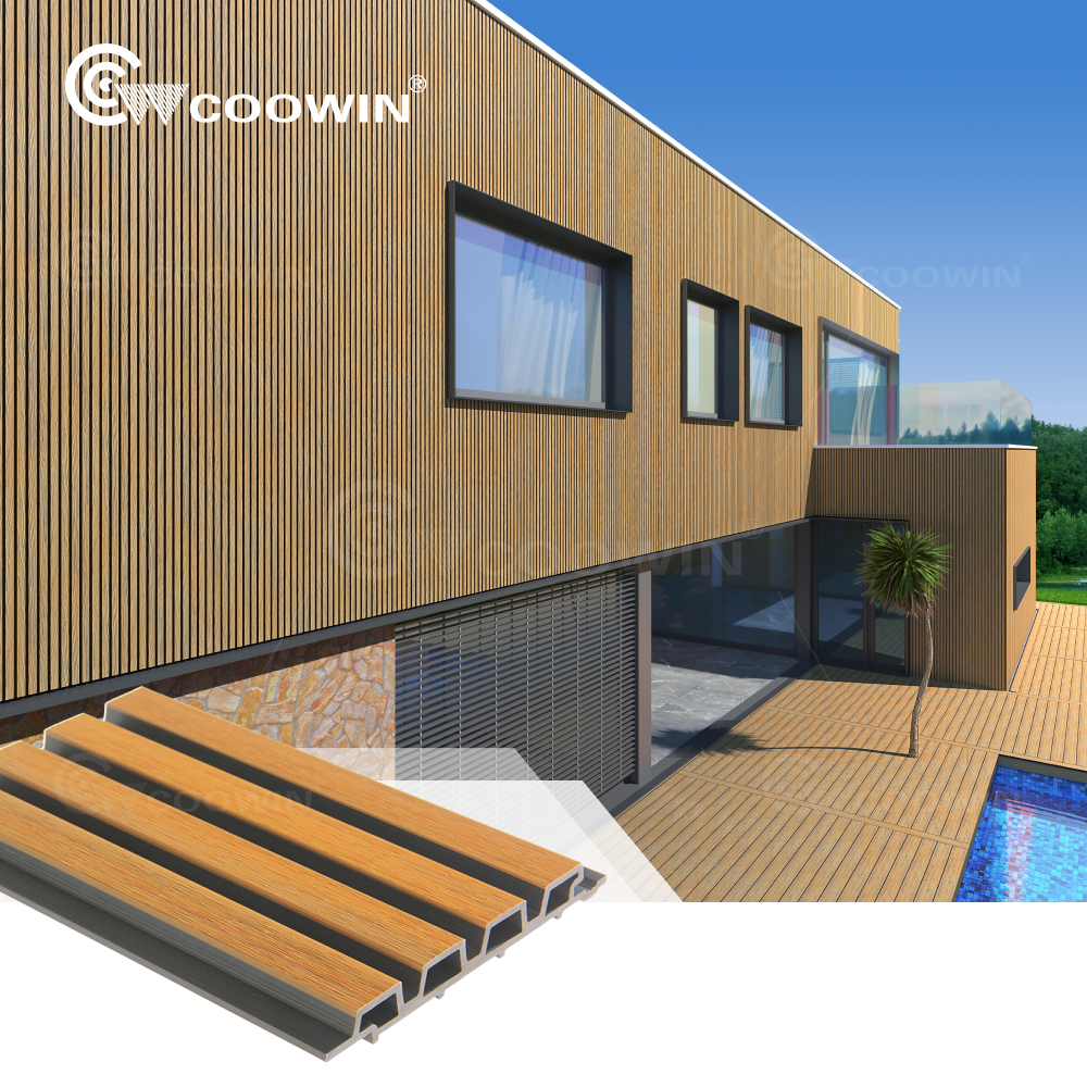 Exterior Wall Covering Plastic Cladding Panels PVC Exterior WPC Cladding Material