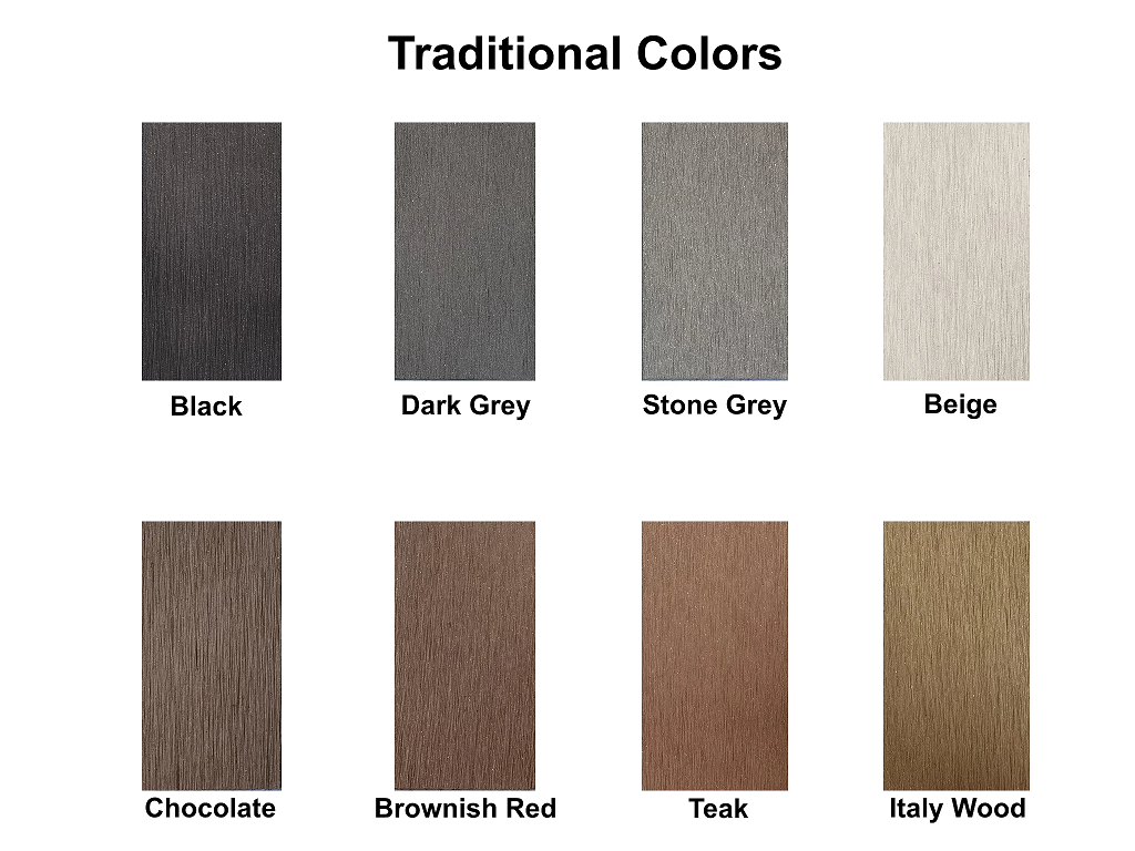 Custom Width Waterproof Durable Building Material Composite Panels WPC Outdoor Furniture Decking