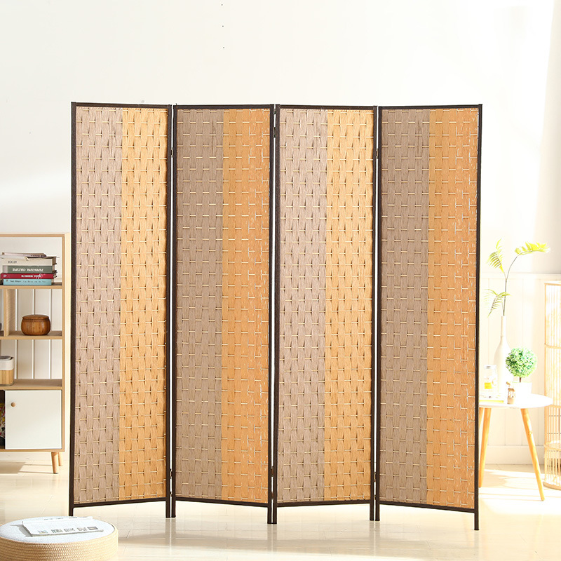 Paper Room Divider Privacy Screen 4 Panel Partitionfor Room Separation Room