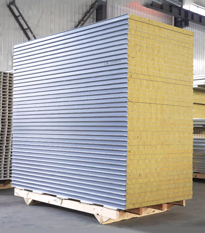 Thermal Insulation Mineral Wool Sandwich Panel for Warehouse Roof Cladding
