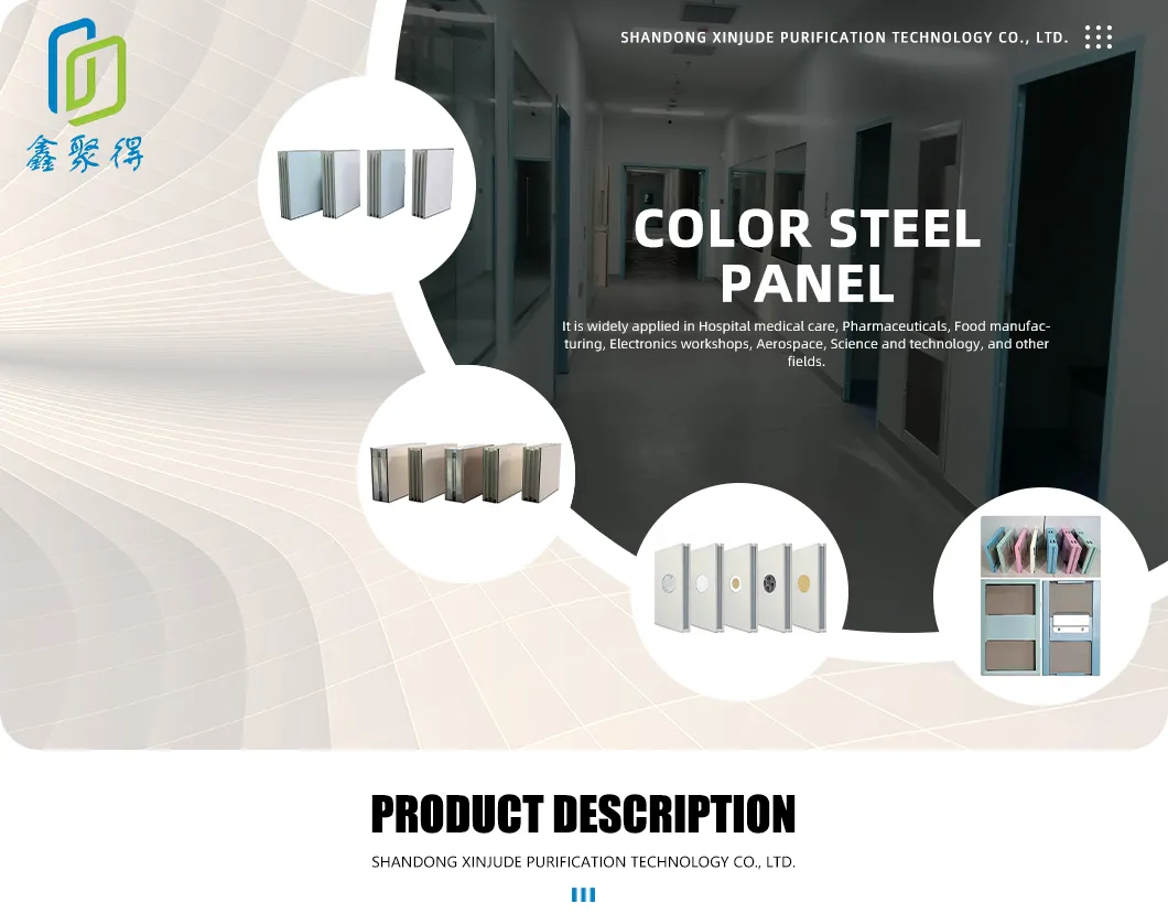 Fireproof Waterproof Thermal Insulation Sound Insulation Rock Wool Sandwich Panel Metal Wall Roof Clean Room Panel