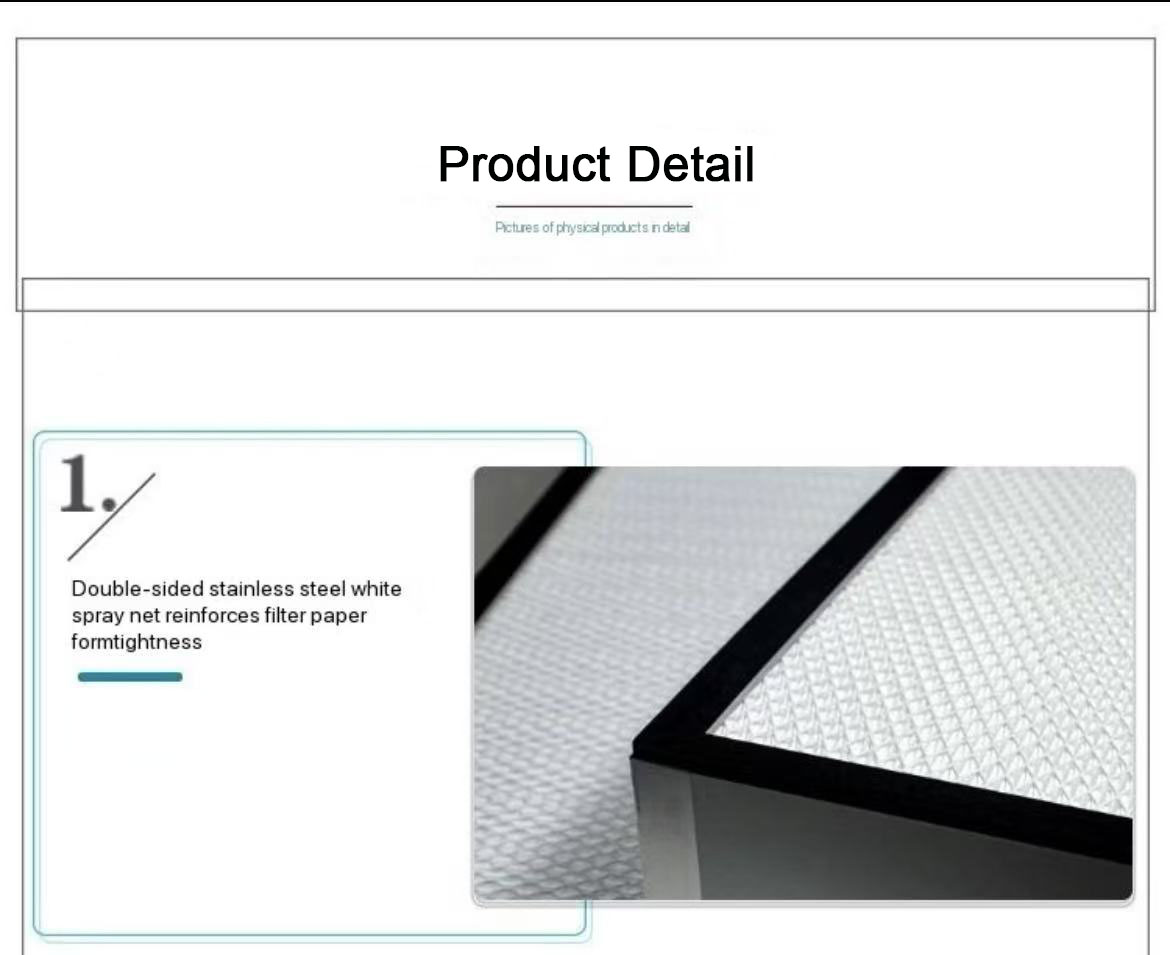 Customized H13 H14 HEPA Dust Filter Laminar Flow HVAC Panel Filter for Cleanroom AC New Condition for Laboratory