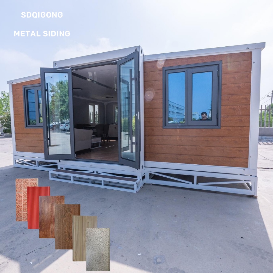 Steel EPS Core Structural Insulated Wall Panels Polyurethane Exterior Wall Insulation Sandwich Panel Siding Metal Exterior Wall