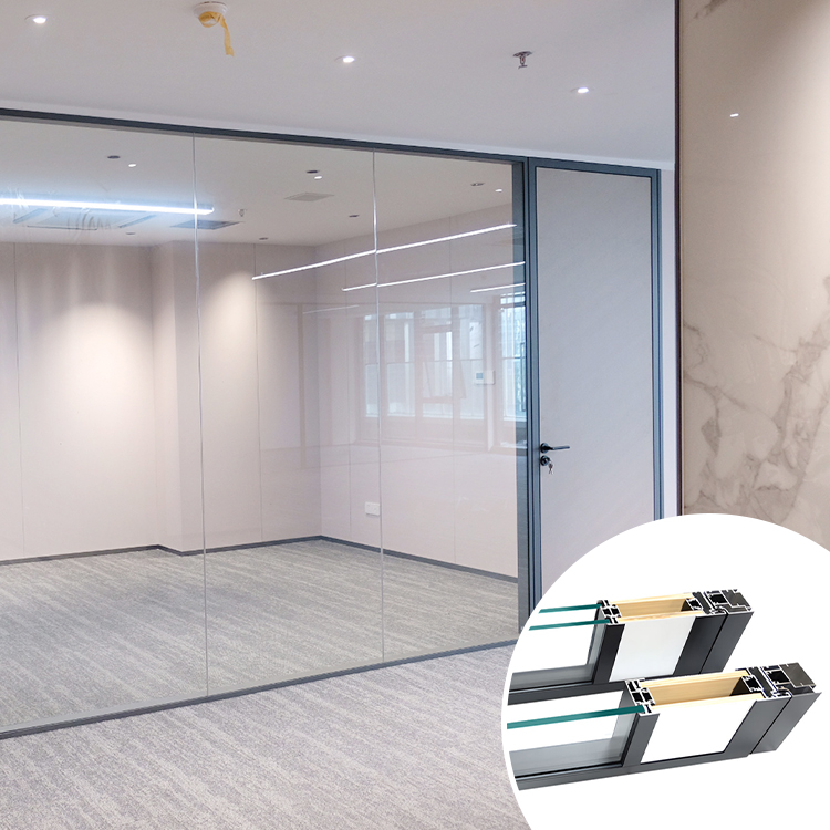 Single Layer Glass Office Partition Panel Expo Living Room Wall Partition for Office Use