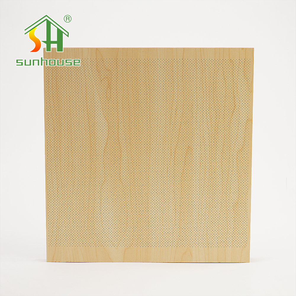Wholesale Heat Insulation Akustik Panel Good Stability Interior Decoration Perforated Wood Acoustic Panel