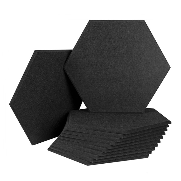 Hot Sale 9mm 12mm 15mm Thickness Polyester Acoustic Sound Insulation Panels PET Polyester Fiber Acoustic Panels