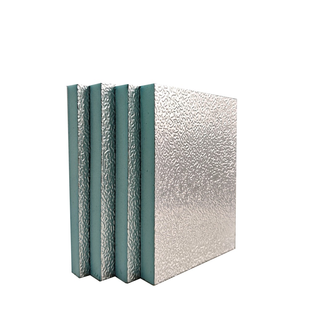 20mm Pre-Insulated Rigid Ductwork Panels Insulation PIR Ducting Foam Board Aluminum Foil HVAC Project For Air Conditioning