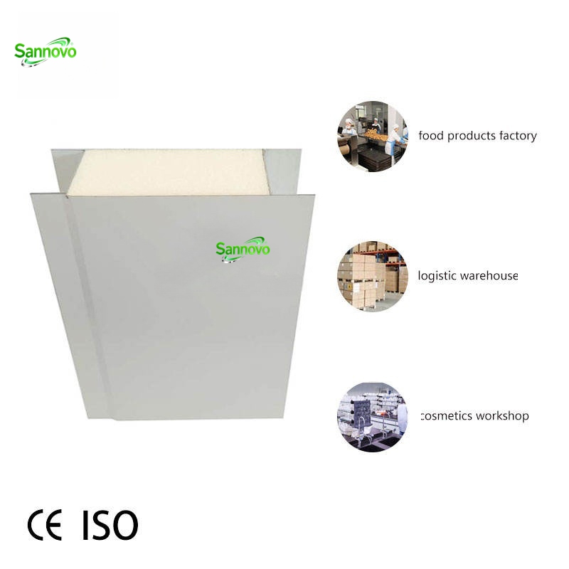 Rock Wool Foam Sandwich Wall Panel 50mm &amp; 200mm Steel Material for Soundproof Clean Room Cold Room Workshop Hotel Applications