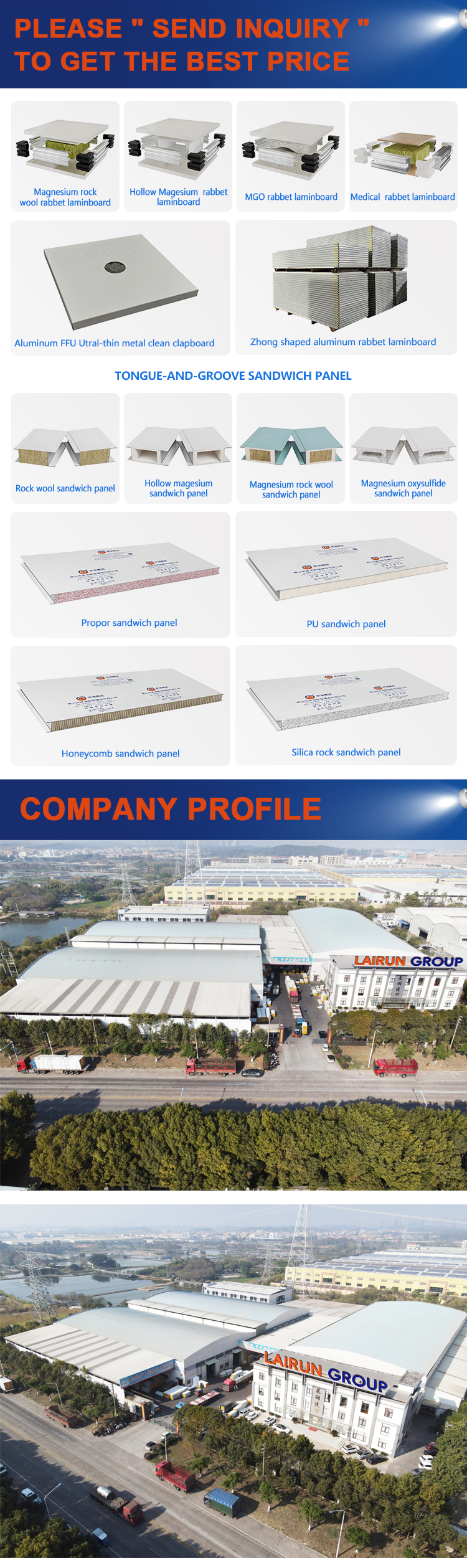 Rock wool sandwich panel structural details