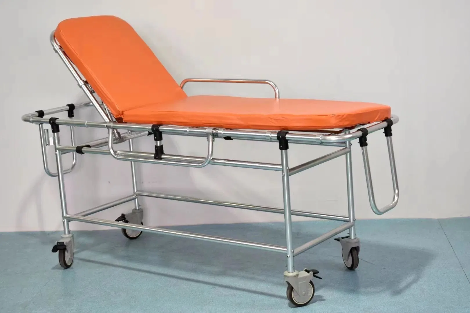 MRI Compatible Non-Magnetic Hospital Bed Stretcher Hospital Safe Aluminum Alloy Non-Magnetic Stretcher Trolley MRI Emergency Bed with Non-Magnetic Stretcher