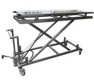 Henan Hydraulic Lifting Mortuary Trolley Mobile Cadaver Corpse Transport Stretcher Mortuary