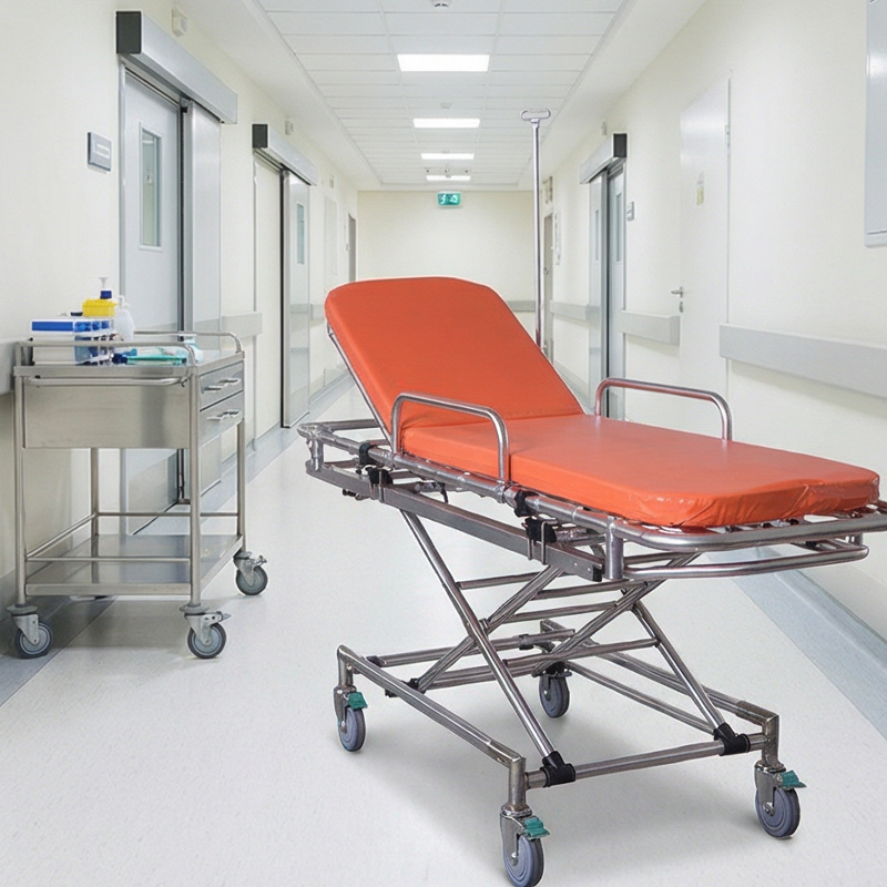 Safe and Easy-to-Use Non-Magnetic Stretcher for MRI Rooms