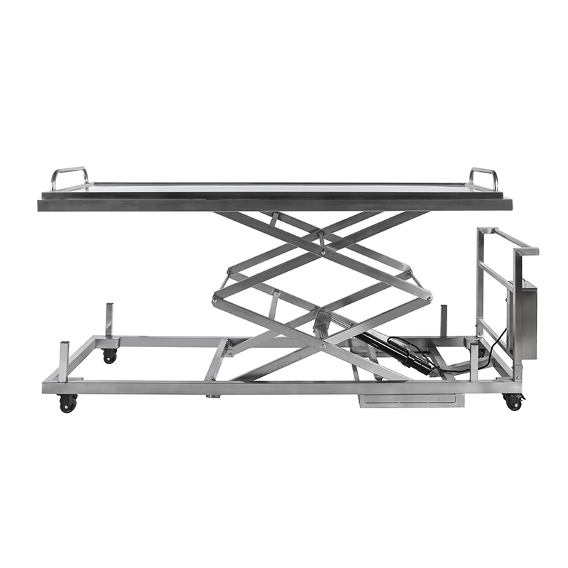 Chinese Mortuary Equipment Supplier Freezer Lift Rack Trolley Morgue Factory