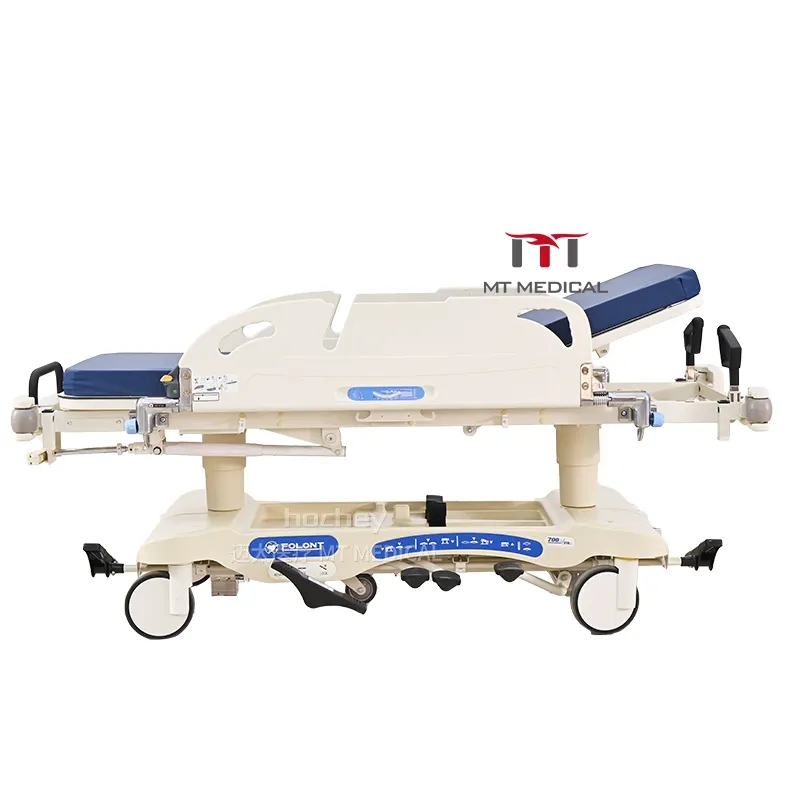 Multi-Functions Portable Hydraulic Transfer Bed Manual Hospital Patient Transfer Trolley Emergency Transport Stretcher