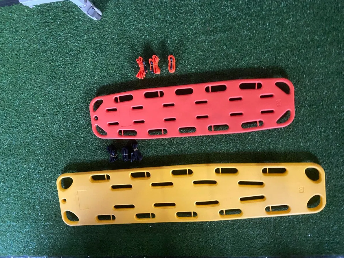 Portable Waterproof Emergency Medical Evacuation Patient Plastic Spine Board Plastic Rescue Stretcher