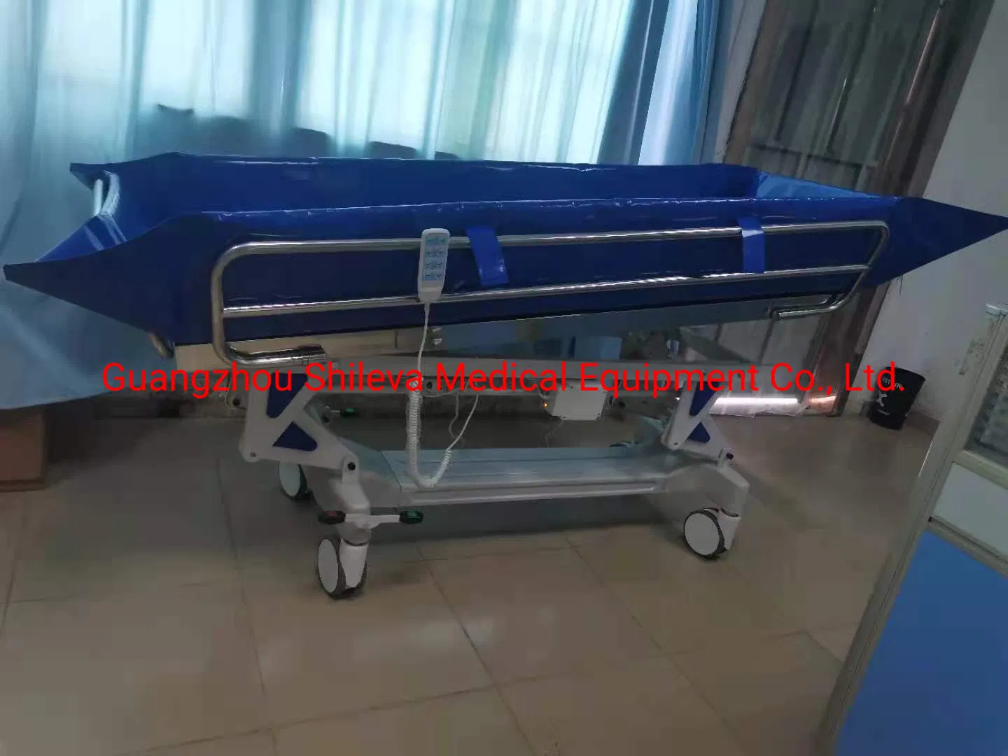 Stainless Steel Emergency Bed Patient Transport Shower Bed Bathing Trolley