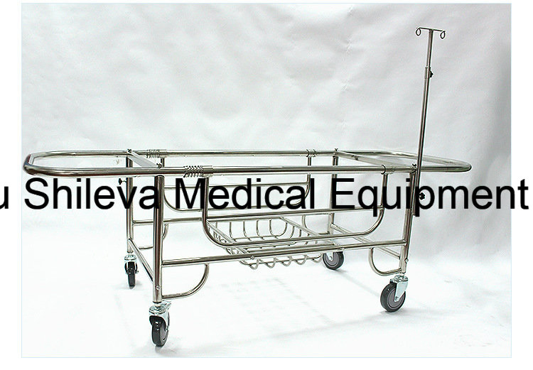 Hospital Stainless Steel Equipment Hydraulic Patient Shower Trolley