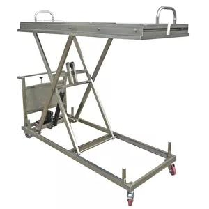 Henan Hydraulic Lifting Mortuary Trolley Mobile Cadaver Corpse Transport Stretcher Mortuary