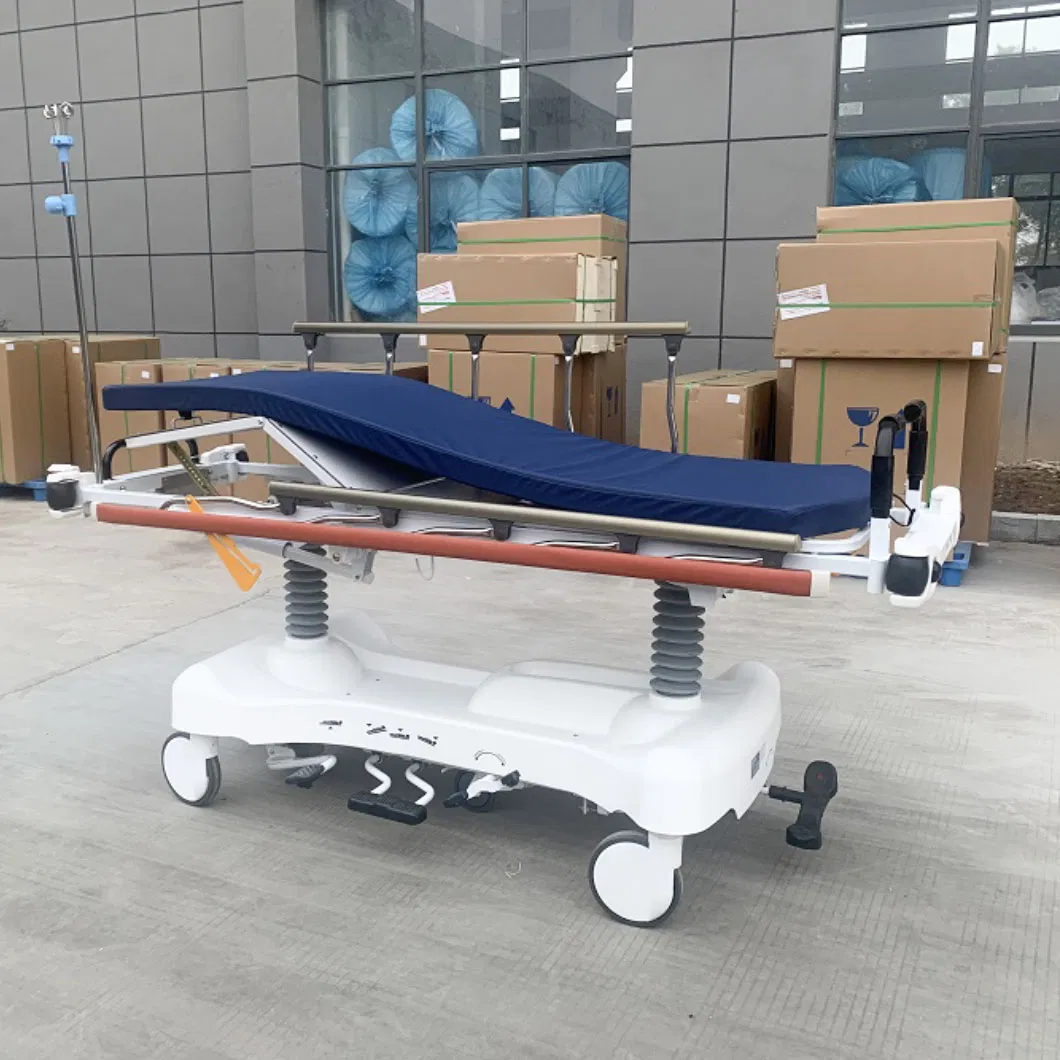 High Quality Hospital ICU Ambulance Cart Trolley Emergency Stretcher