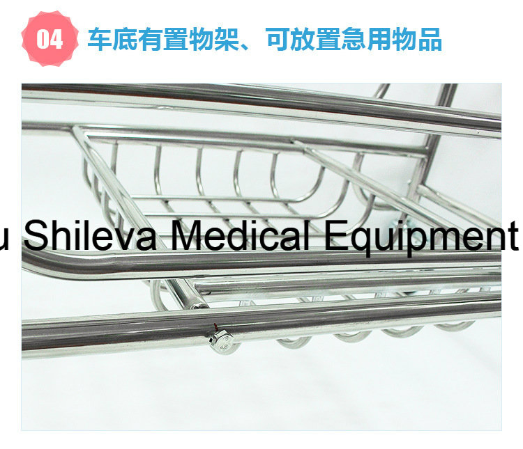 Hospital Stainless Steel Equipment Hydraulic Patient Shower Trolley