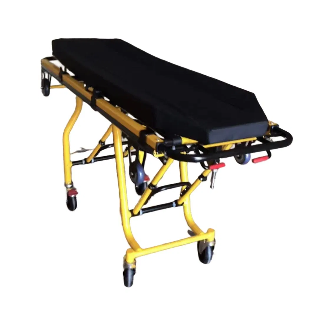 [Mdk-D9] Foldable Convertible Ambulance Stretcher Trolley with Casters for Emergency Patient Transfer, Hospital Rescue and Medical Care Use