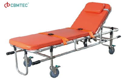 Portable Hospital Emergency Trolley Bed Medical Ambulance Folding Stretcher for Rescue Transfer