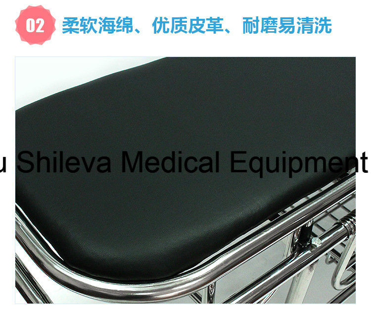 Hospital Stainless Steel Equipment Hydraulic Patient Shower Trolley