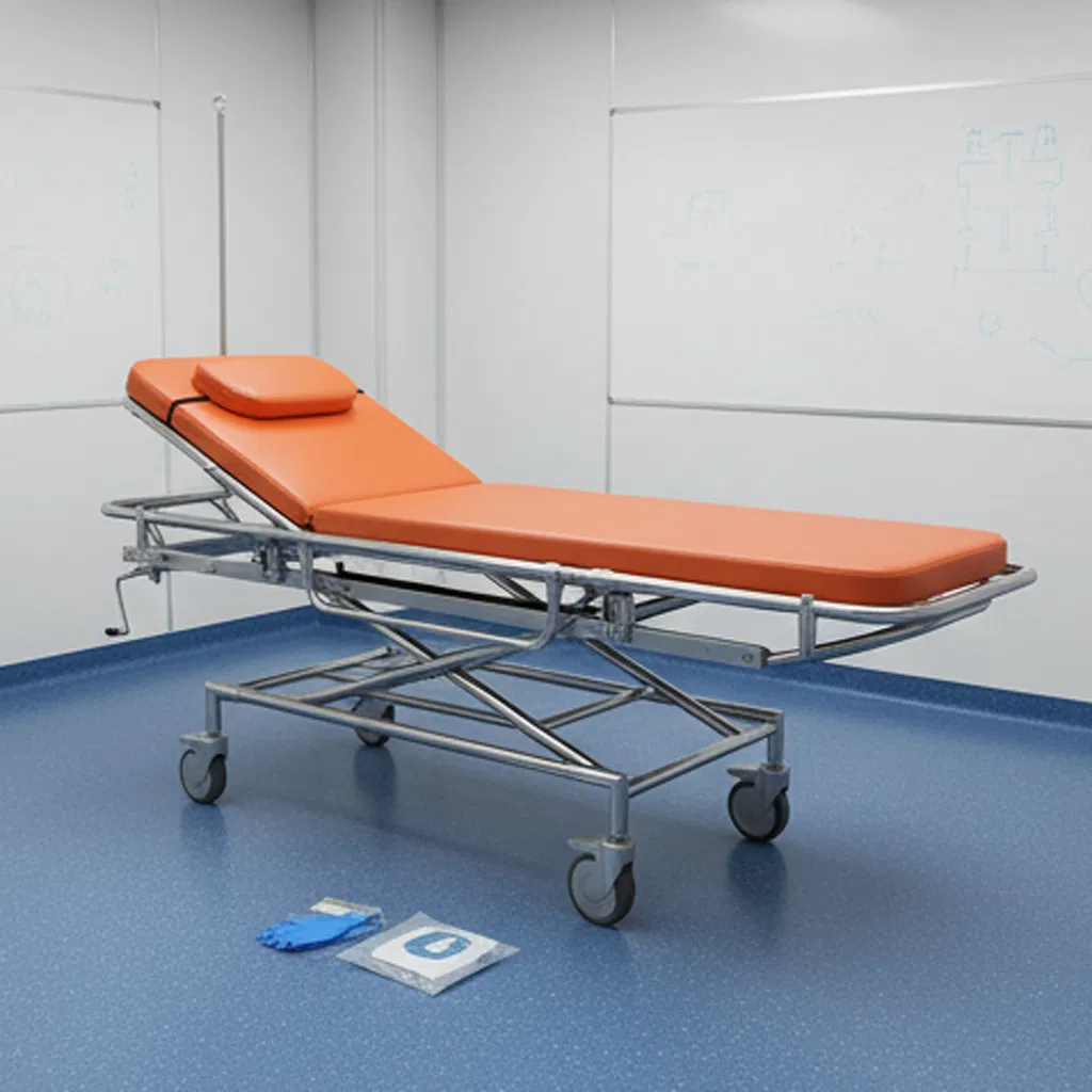 Non-Magnetic MRI Stretcher for Safe Patient Transport in Hospitals