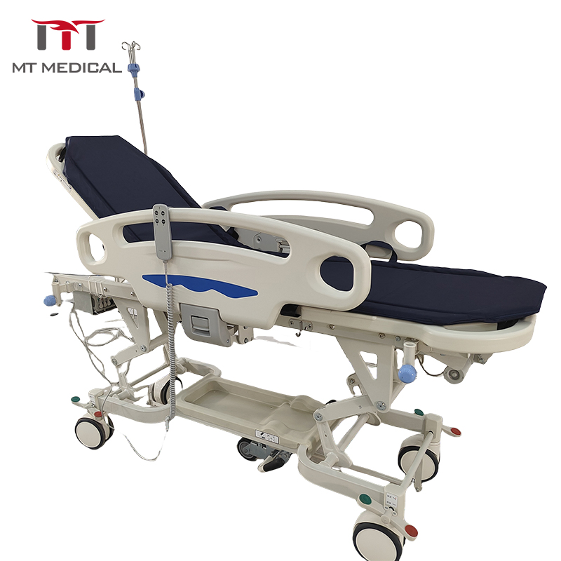ICU Hospital 2-Function Manual Patient Transfer Trolley First Aid Emergency Rescue Clinics Patient Stretcher