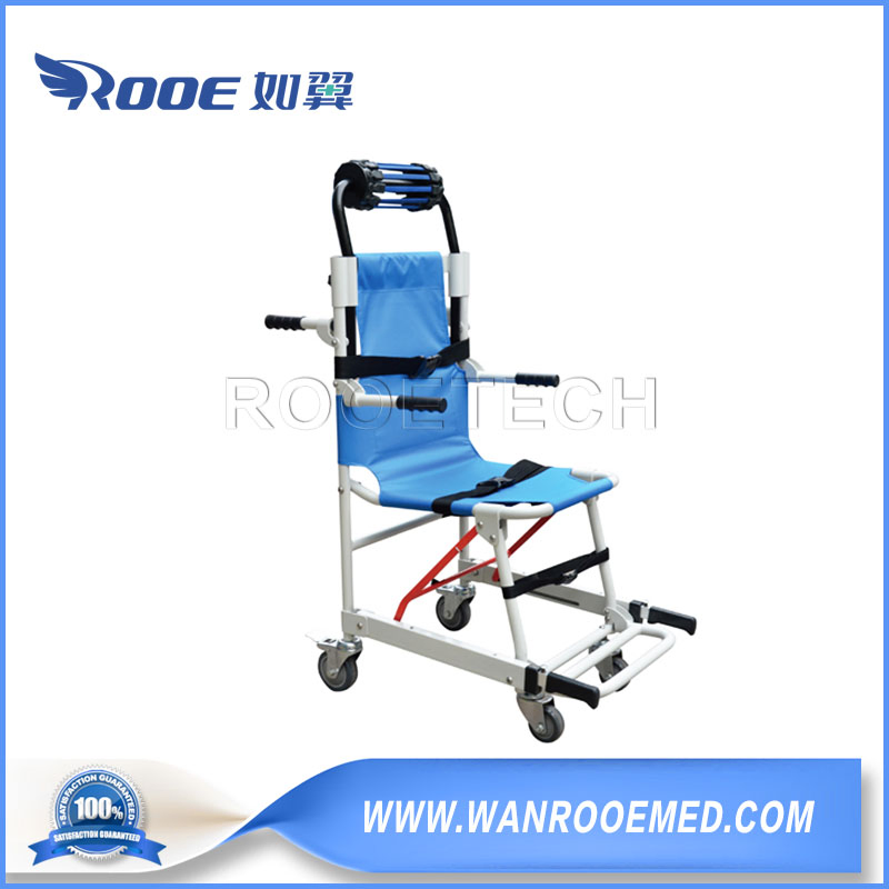 Simple Rescue Manual Evacuation Stair Stretcher Chair with Folding Storage