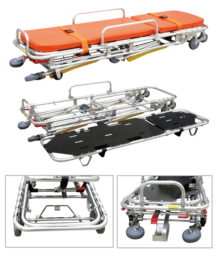 H-3b Medical Equipment Stainless Steel Ambulance Stretcher