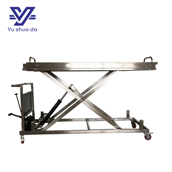 High Quality Rustproof Stainless Funeral Use Morgue Corpse Lifting Cart