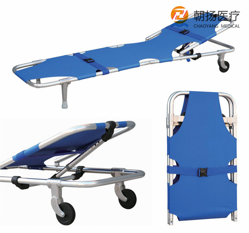 Hospital Product Emergency Aluminum Alloy Foldable Stretcher Cy-F600