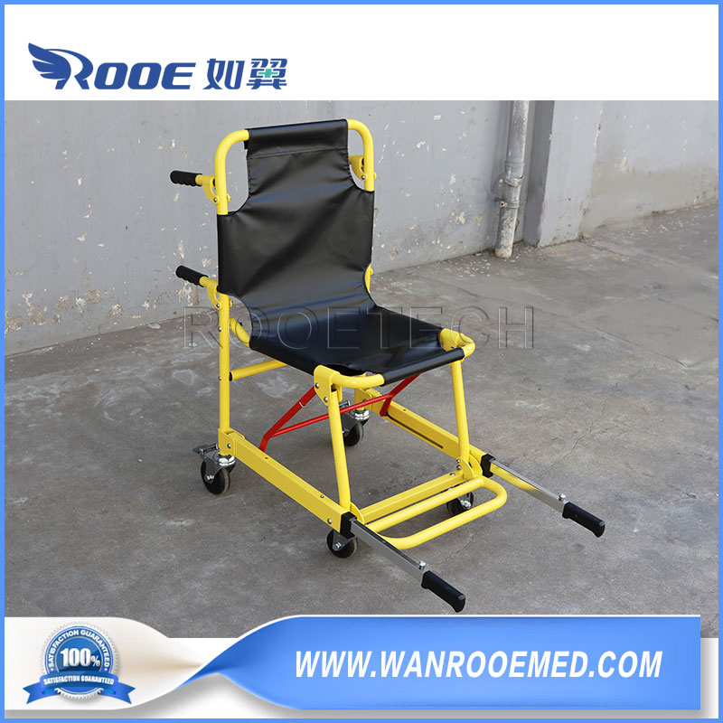 Simple Rescue Manual Evacuation Stair Stretcher Chair with Folding Storage