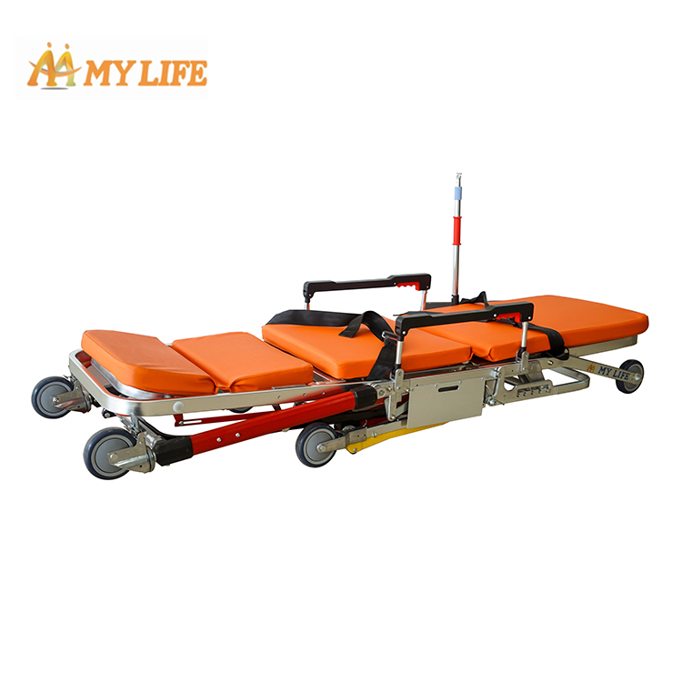 Durable Wheelchair Folding Ambulance Stretcher Medical Auto Loading Transport Stretcher for Wheelchair Users (TD010132)
