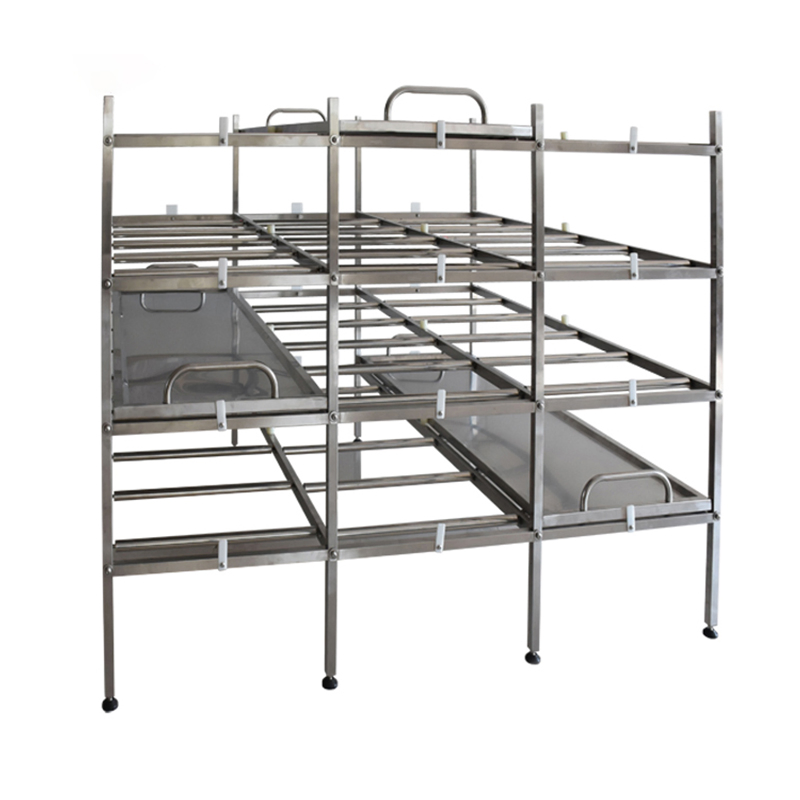 Chinese Mortuary Equipment Supplier Freezer Lift Rack Trolley Morgue Factory