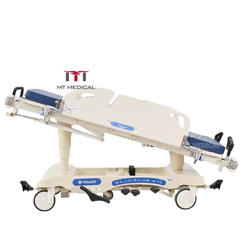 Multi-Functions Portable Hydraulic Transfer Bed Manual Hospital Patient Transfer Trolley Emergency Transport Stretcher