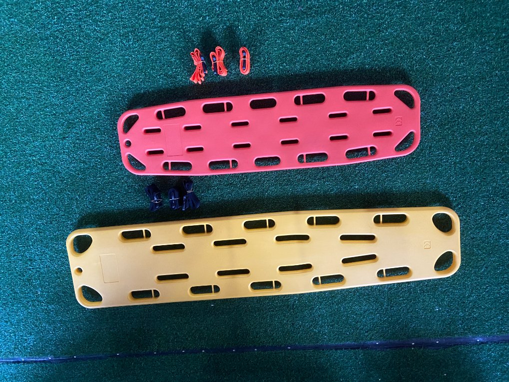 Portable Waterproof Emergency Medical Evacuation Patient Plastic Spine Board Plastic Rescue Stretcher